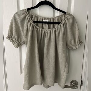 Madewell texture & thread green top
